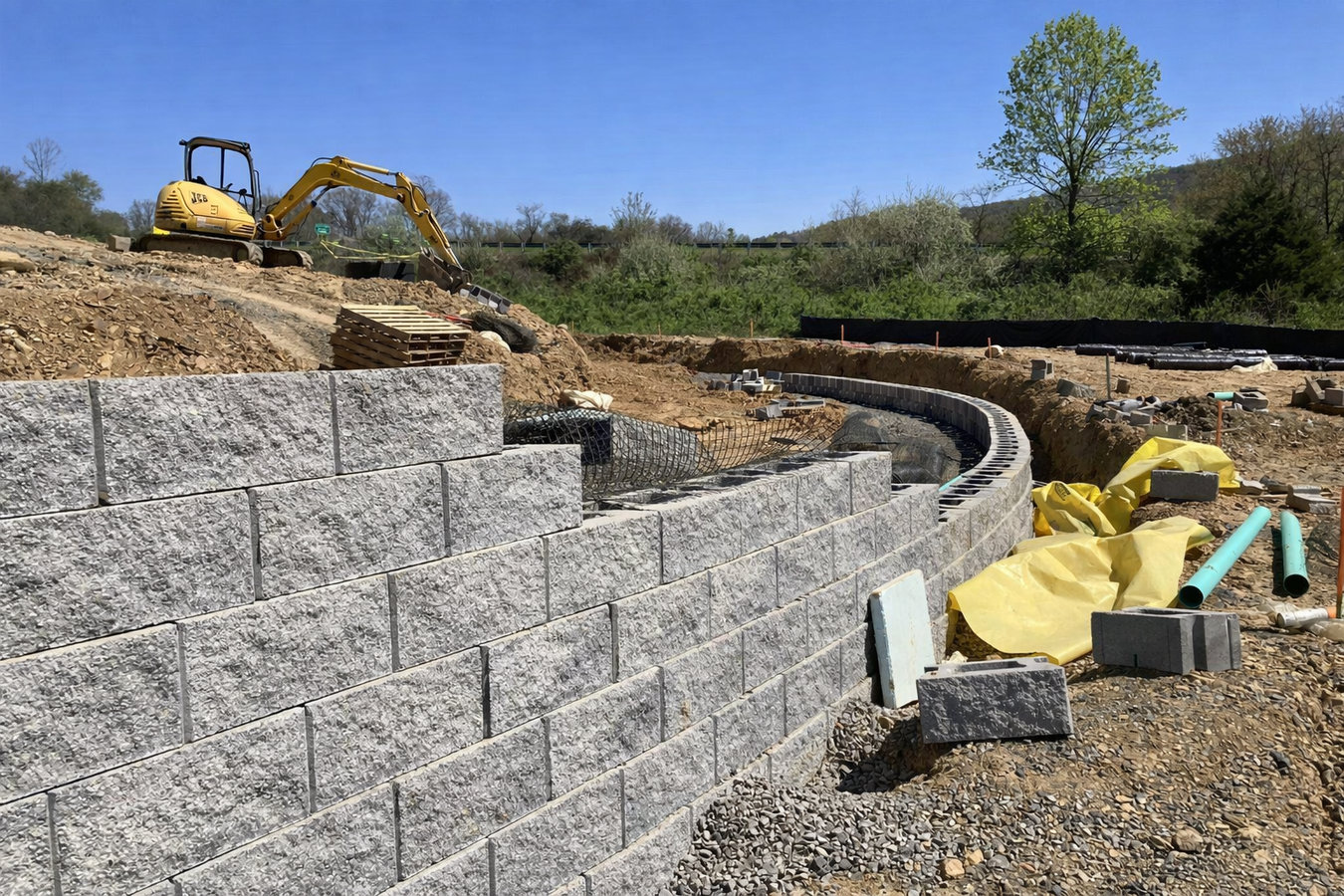 Retaining wall construction in Fremont, CA
